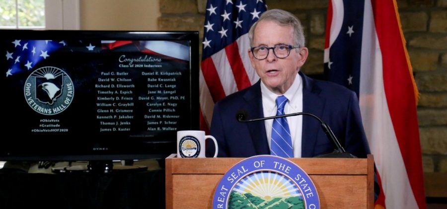 Gov. Mike DeWine holds a coronavirus press conference on September 15, 2020.