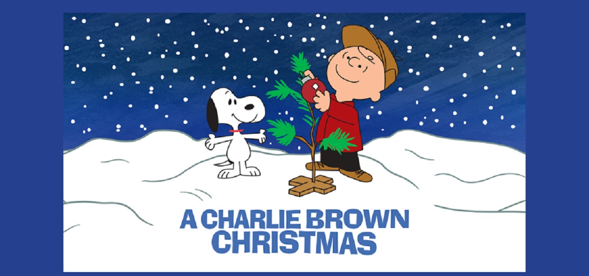 Charlie Brown and Snoopy in the snow