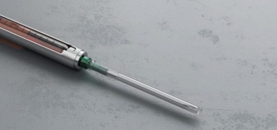 A needle one might use to deliver a shot
