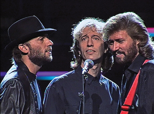 The Bee Gees (l-r): Maurice, Robin and Barry Gibb