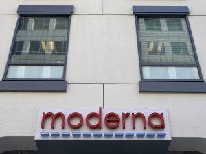 Federal regulators have granted an emergency use authorization to the vaccine developed by Moderna, whose Massachusetts headquarters are seen here.