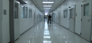A hallway at the Pickaway Correctional Institution in Orient.