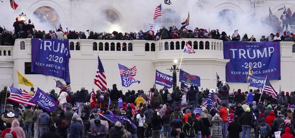 In this Wednesday, Jan. 6, 2021, file photo, violent rioters supporting President Donald Trump, storm the Capitol in Washington.