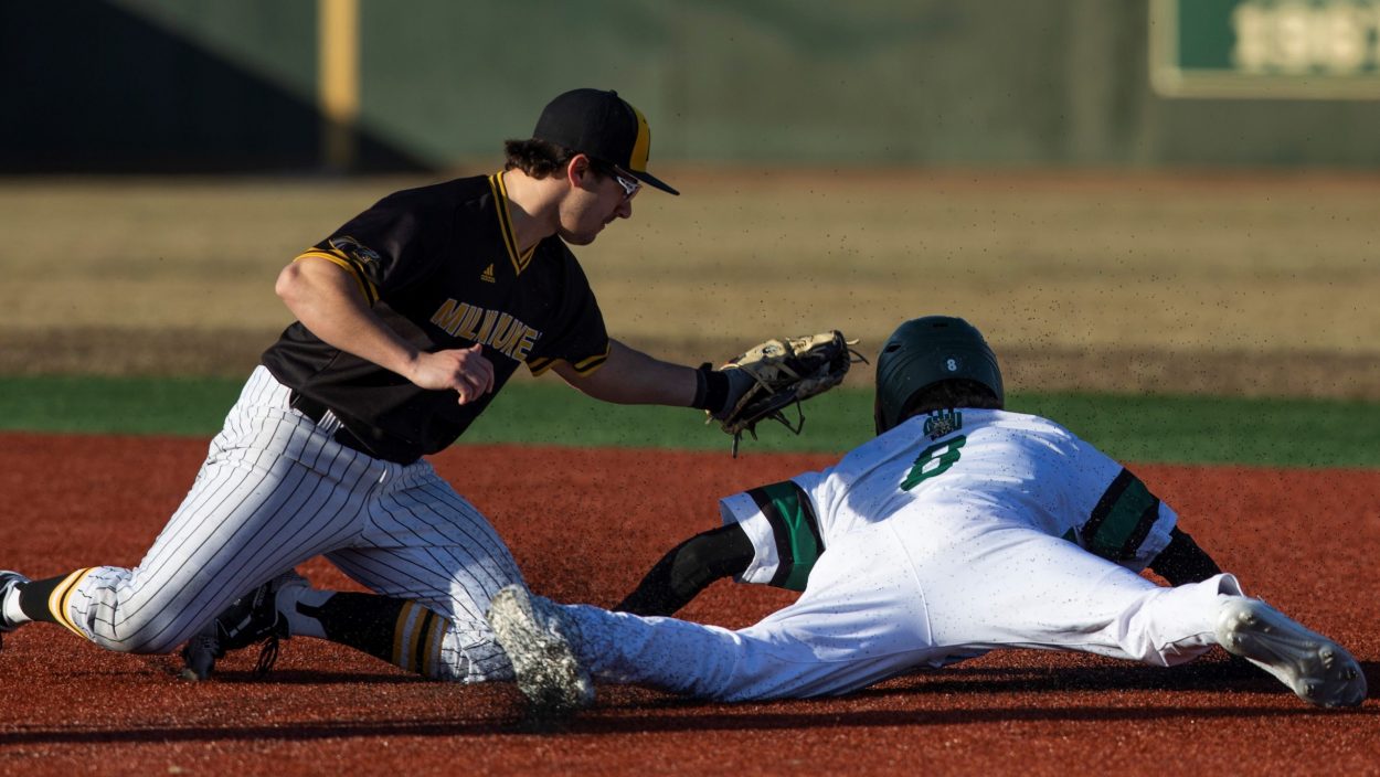 Ohio Baseball swept a doubleheader against Milwaukee on Saturday, March 6, 2021. (Photo: Chris J. Day/WOUB)