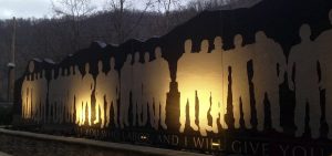 In this Dec. 3, 2015 file photo, The Upper Big Branch Miners Memorial is shown in Whitesville, W.Va.