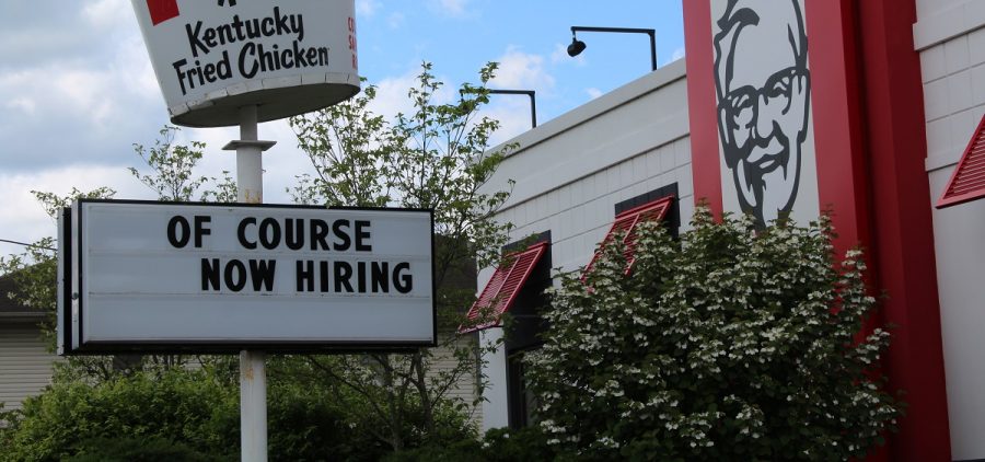 The KFC in Athens is just one on many business looking for employees.
