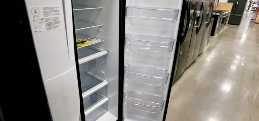 Refrigerators on sale in 2018 in Pennsylvania. The Environmental Protection Agency is planning to phase out the use of cooling chemicals that are powerful greenhouse gases.