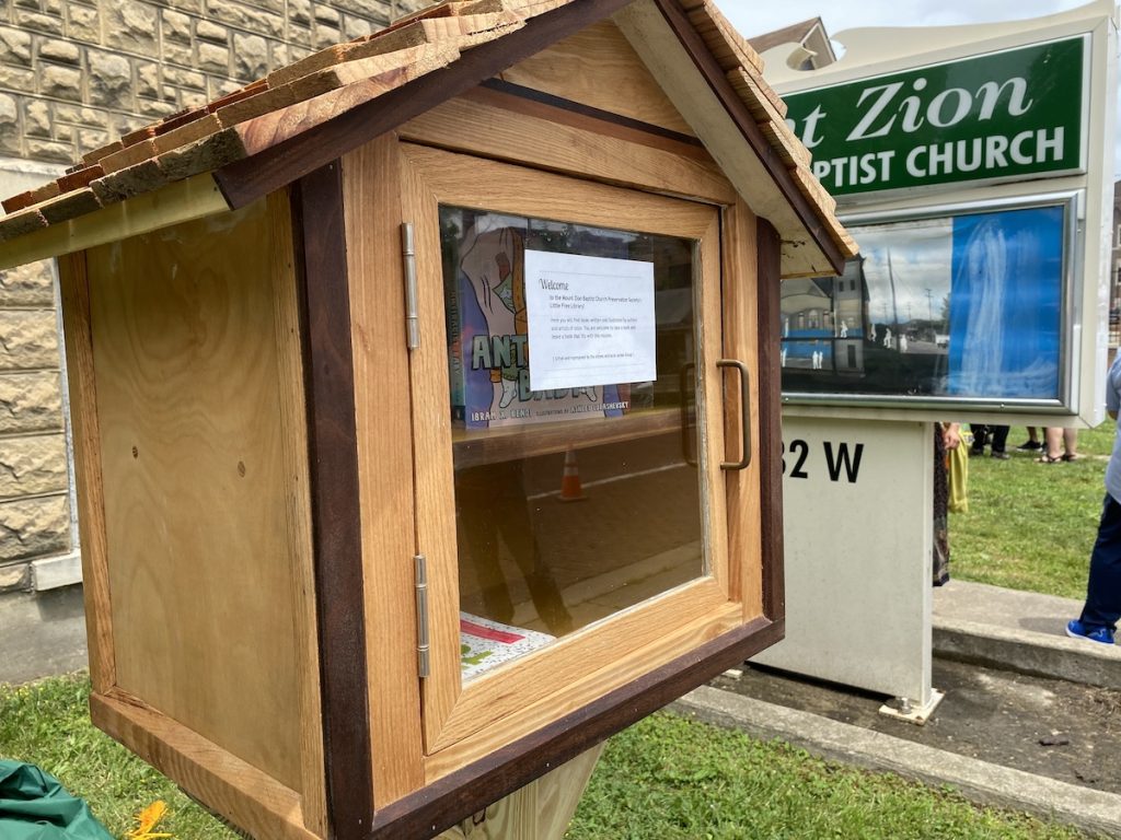 A little library was unveiled outside the Mt. Zion Baptist Church in Athens as part of the Juneteenth celebrations on Saturday.