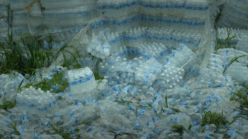 Millions of undistributed water bottles, Puerto Rico, Summer 2019