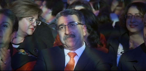 Mayor Musa Hadid, the charismatic mayor of Palestinian city Ramallah, at an event.