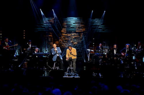 Daniel O’Donnell on stage with Charley Pride