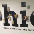A sign at a Ohio Department of Jobs and Family Services building