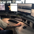 A dispatcher at the Montgomery Regional Dispatch Center answers 911 calls and enters information into a Computer-Aided Dispatch System.