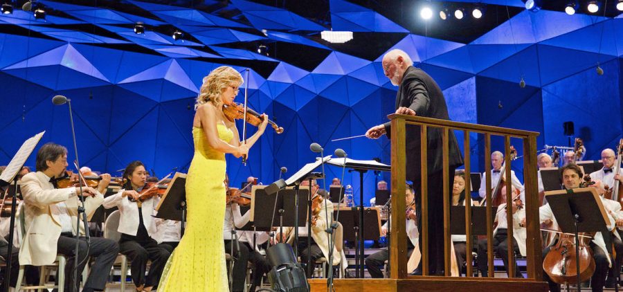Anne-Sophie Mutter and John Williams with the Boston Symphony Orchestra