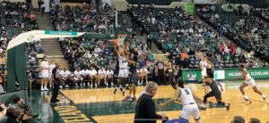 Cleveland State's Torrey Patton (24) goes up for a layup in the Vikings' game against Ohio on Saturday, Nov. 13, 2021. [Joe Collins | WOUB]