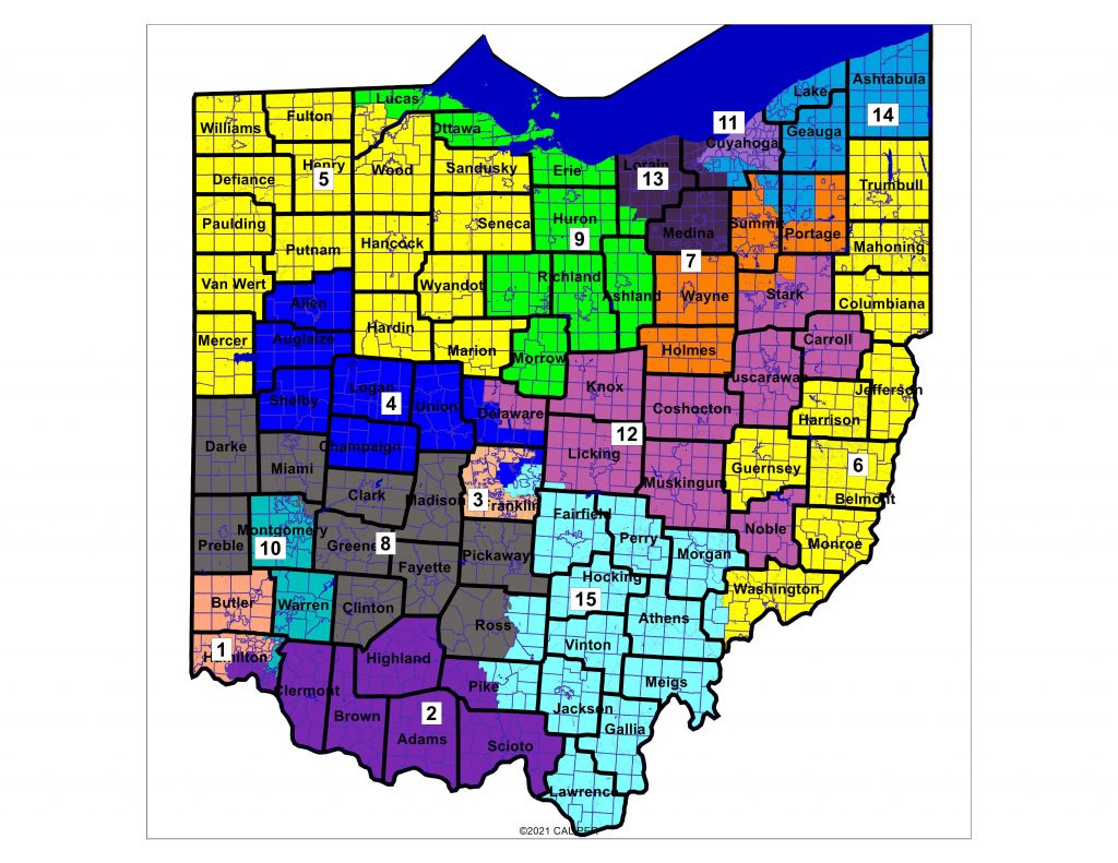 Ohio Senate Republicans' proposed Congressional map in SB 258