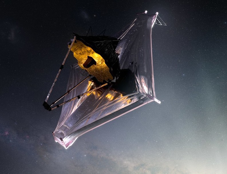 An artist's depiction of the James Webb Space Telescope
