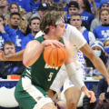 Ohio's Ben Vander Plas drives around a defender in the Bobcats' game against Kentucky on November 19, 2021.