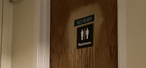A single-use restroom in Washington Hall.