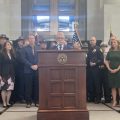 Governor Mike DeWine announces a proposal to direct hundreds of millions of dollars in grant funding to law enforcement and other first-responder agencies.