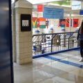 A masked student walks the hallway at Worthington Kilbourne High School in March 2021, as students came back to in-person learning with a mask mandate in place.