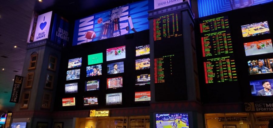 TVs show sports at a casino
