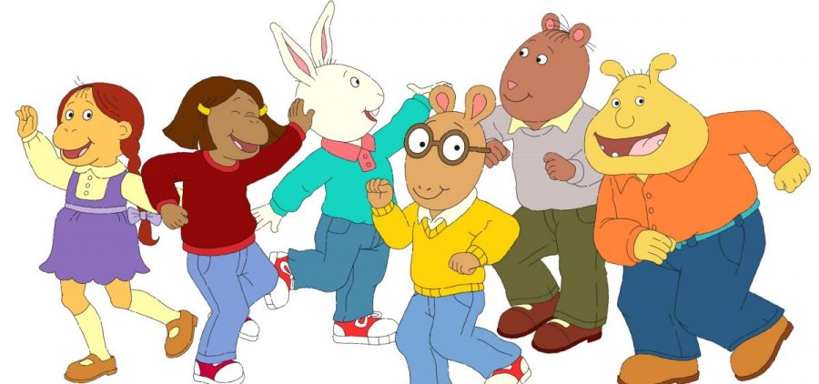 Arthur and his friends are drawn dancing