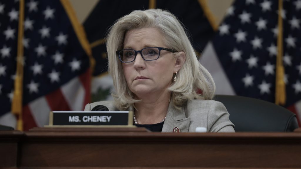 Rep. Liz Cheney (R-WY), vice-chair of the select committee investigating the January 6 attack on the Capitol, speaks during a business meeting on Capitol Hill on Capitol Hill on December 13, 2021 in Washington, DC.