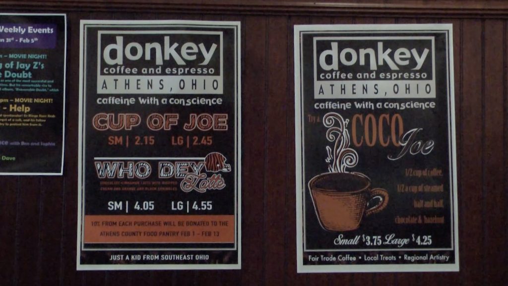 posters in donkey coffee