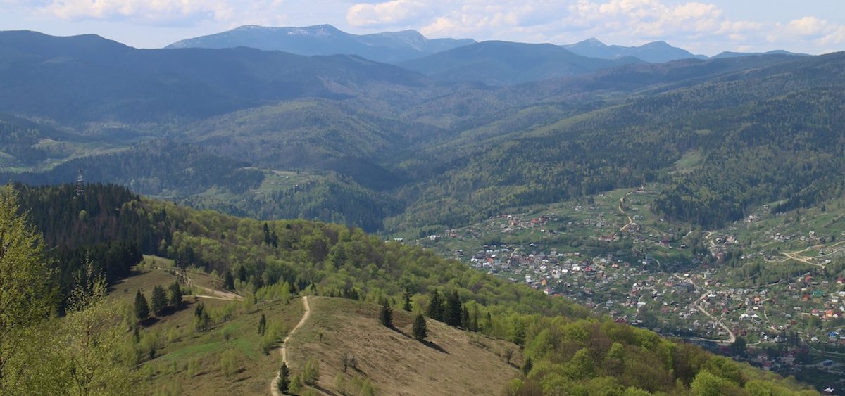 Part of the Carpathians Mountains in Ukraine