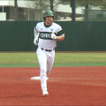 Ohio's AJ Rausch is in his homerun trot following his homerun in the fourth inning against Kent State on March 18, 2022.