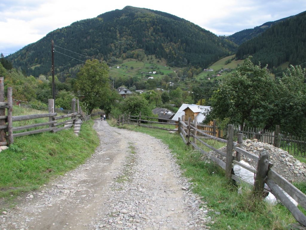 A road in Krivorivnya, a village in western Ukraine.
