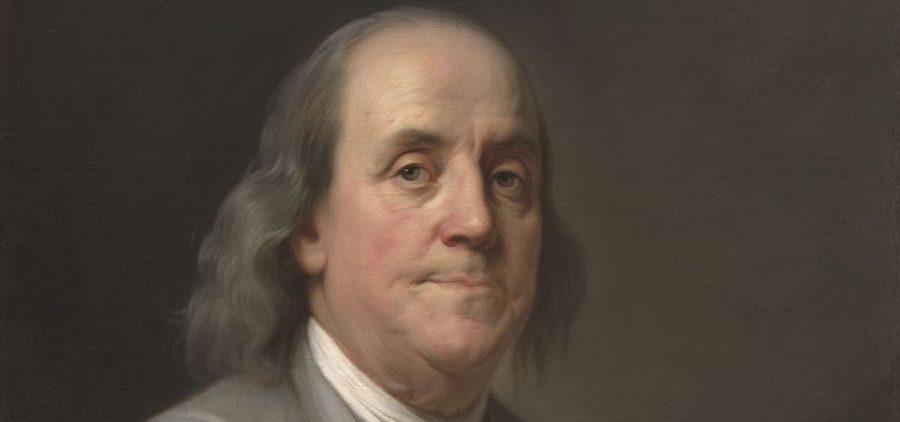 Benjamin Franklin portrait by Joseph Siffred Duplessis, c.1785.