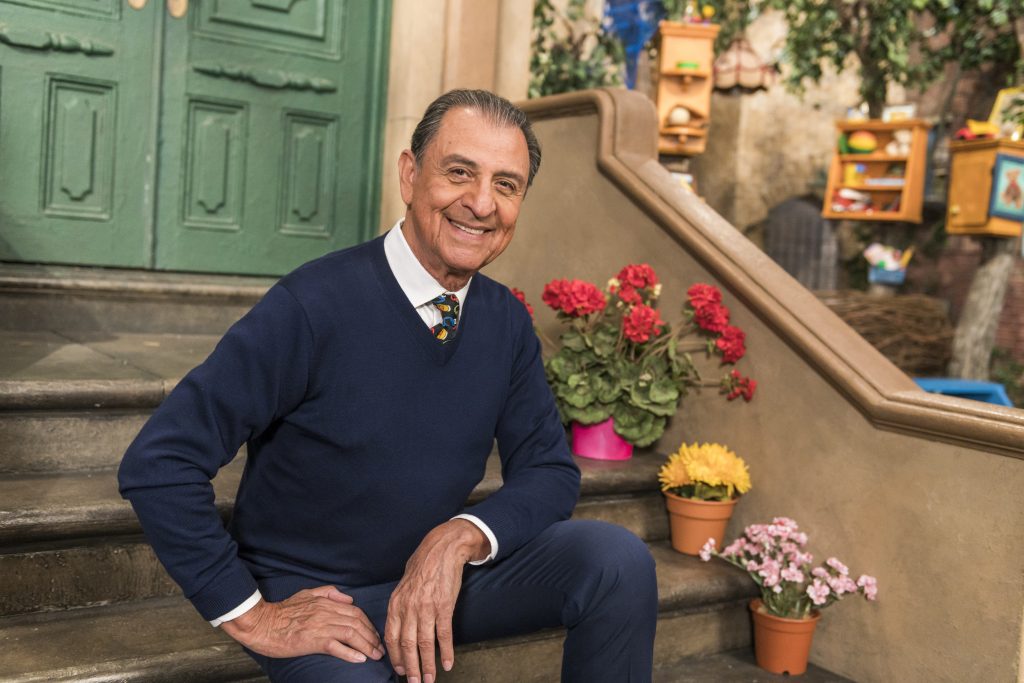 Emilio Delgado poses for a picture at Kaufman Astoria Studios while filming the 50th season of "Sesame Street," in October 2018.