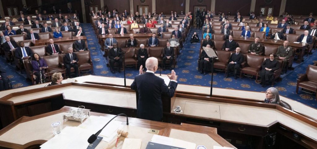 President Biden delivers the State of the Union address before a joint session of Congress at the U.S. Capitol