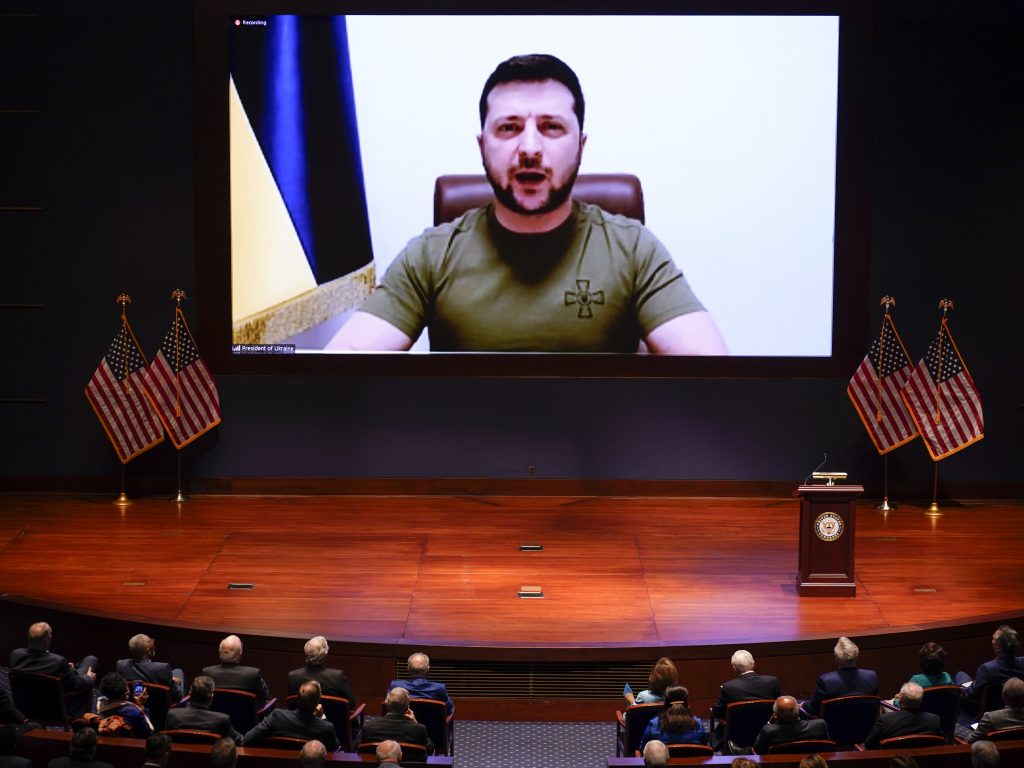 Ukrainian President Volodymyr Zelenskyy speaks to the U.S. Congress by video to plead for support as his country continues to defend itself from an ongoing Russian invasion.
