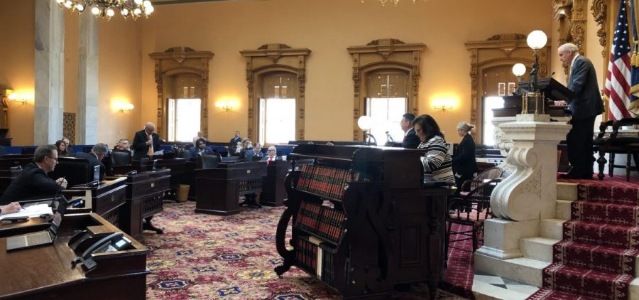 Ohio Senate meets for session on March 8, 2022.