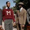 Six people model fashion from the new Ralph Lauren line highlighting historically Black