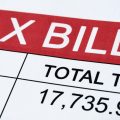 A fake tax bill shows a high balance