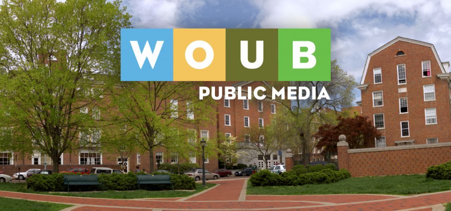 WOUB Logo and Building
