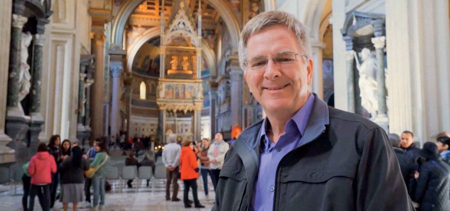 Rick Steves at the Church of San Giovanni in Laterano in Rome