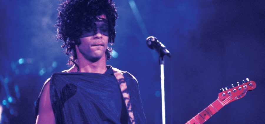 Prince performing on his Purple Rain Tour on March 30, 1985. Syracuse, New York.