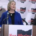 Nan Whaley, former Dayton mayor, announces Cheryl Stephens as her running mate in the 2022 Ohio gubernatorial race.