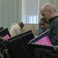 Voters cast ballots at the Franklin County Voting Center