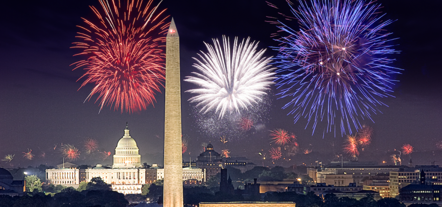 Fireworks over the US Capitol