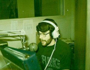 Greg Koogler working at WOUB in the 1970s