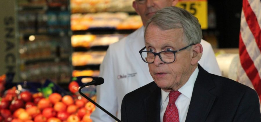 Ohio Gov. Mike DeWine addressed the infant formula shortage during a press conference at Kroger on the Rhine on June 6, 2022.