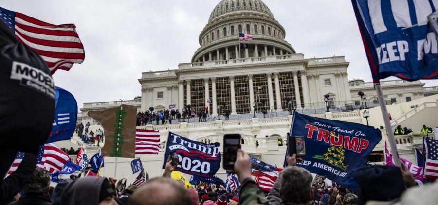 Pro-Trump supporters storm the U.S. Capitol following a rally with President Donald Trump on January 6, 2021