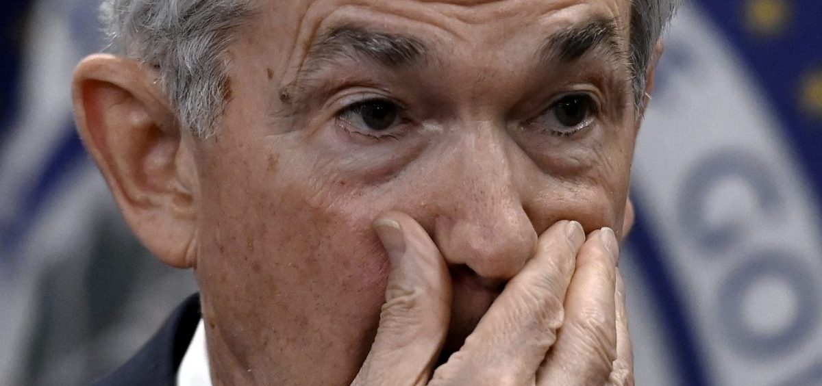 Federal Reserve Chair Jerome Powell looks on after taking the oath of office for his second term at the helm of the central bank at the Fed's headquarters in Washington, D.C., on May 23.