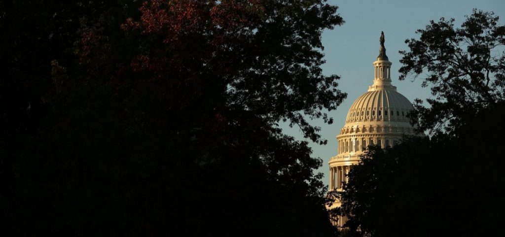 Sunrise hits the U.S. Capitol dome